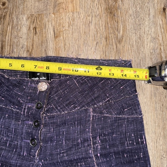 Nicole Miller • Miller Girl Linen Raw Edge Pantsuit - Picture 14 of 15